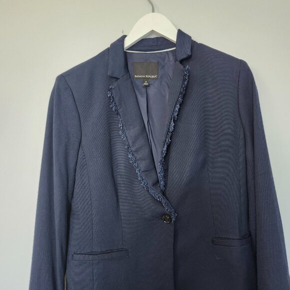 BANANA REPUBLIC | Fray Trim Blazer - Picture 4 of 8
